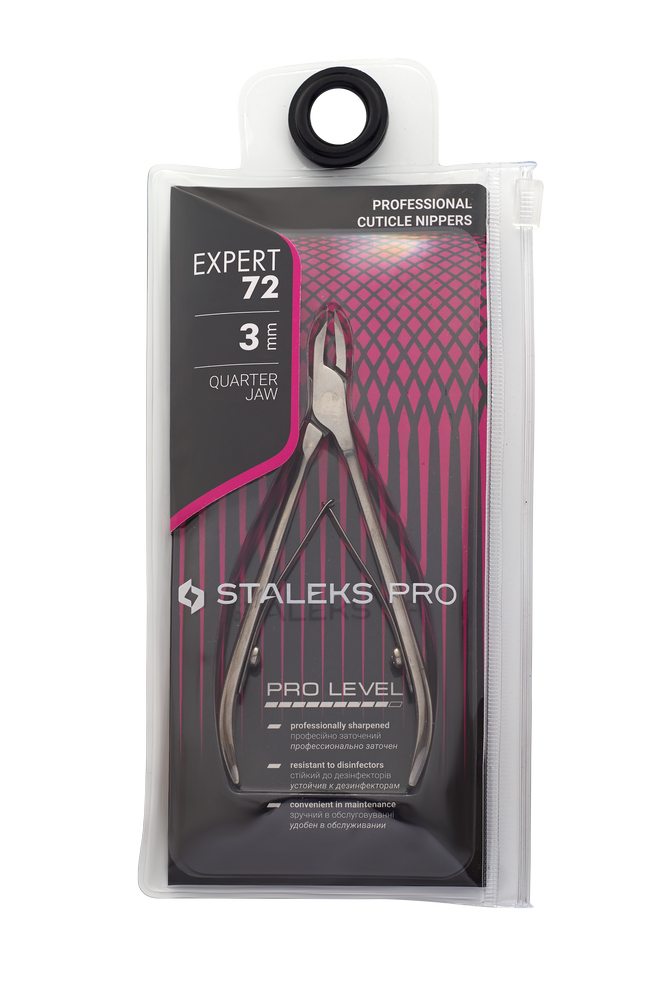 Staleks Pro Manikiūro-pedikiūro žnyplutės EXPERT 72 3mm