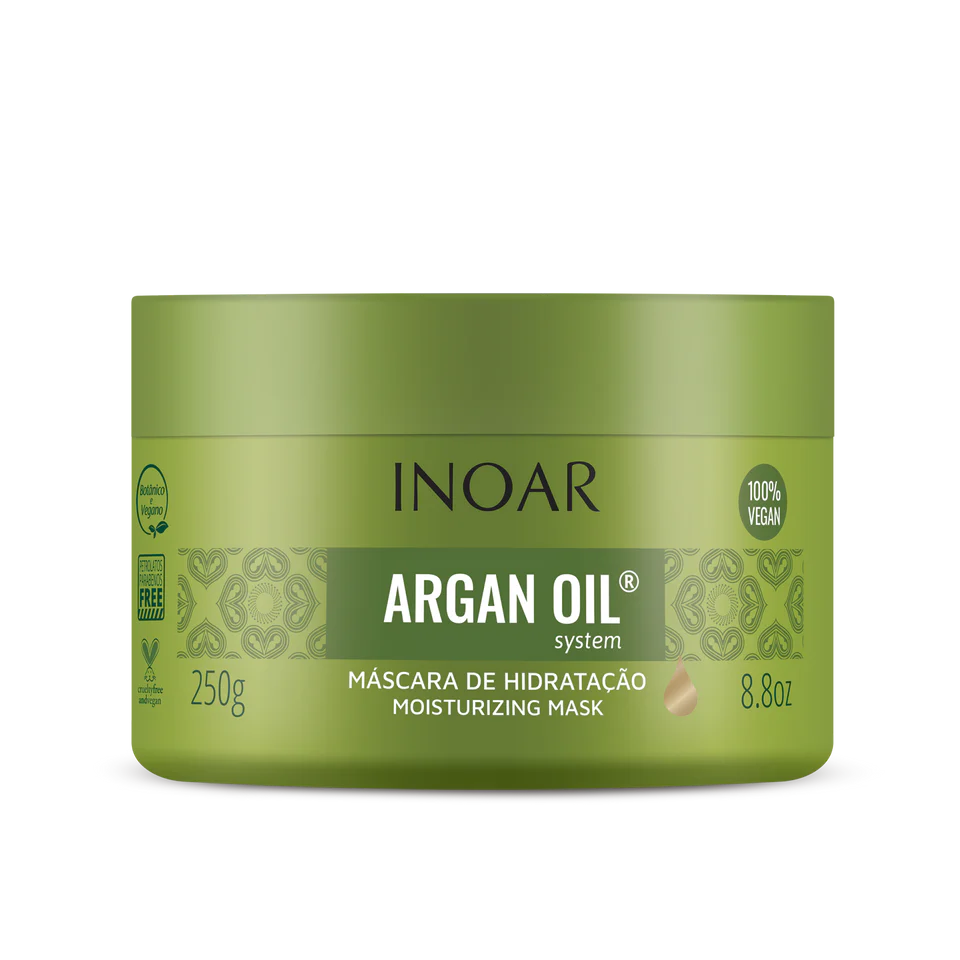 INOAR intensyviai drėkinanti plaukų kaukė su Argano aliejumi Argan Oil