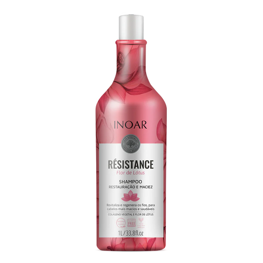 INOAR regeneruojantis blizgesio suteikiantis šampūnas Resistance Flor de Lotus