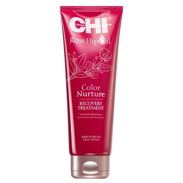 CHI atkuriamoji kaukė dažytiems plaukams Rose Hip Oil Color Nurture Recovery